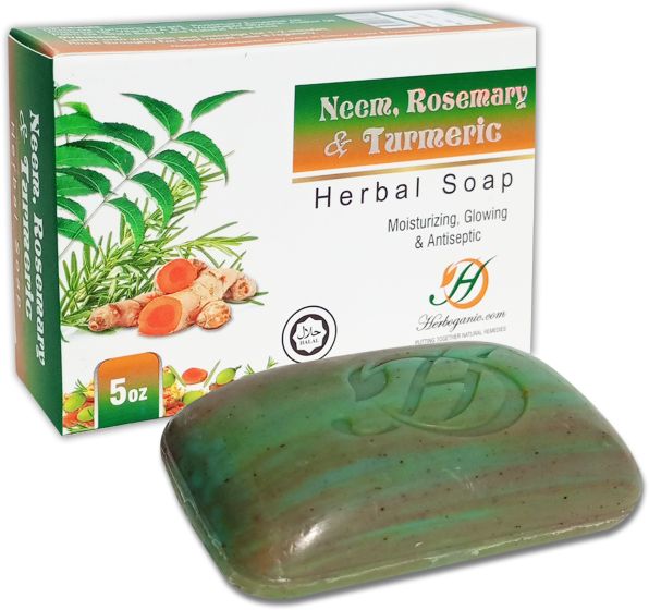 Herboganic Rosemary Neem & Turmeric Herbal Soap