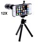 Atan Shop 12X Zoom Lens With Tripod For Mobile Black