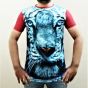 King 3D Tiger Round Neck Printed T Shirt For Men (0117)