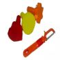 Israr Mall Different Shape Shami Kabab Stencils With Peeler - Pack of 4