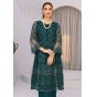 Azure Emerald Net Festive Unstitched 2 Piece Suit Green (EDAZK176)