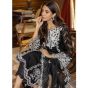 iShopping - Azure Mystique Noir Organza Festive Unstitched 3 Piece Suit Black (MNAS91)