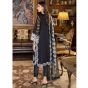 iShopping - Azure Mystique Noir Organza Festive Unstitched 3 Piece Suit Black (MNAS91)