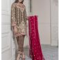 iShopping - Waqas inc Embroidery Unstitched 3 Piece Suit (0023)