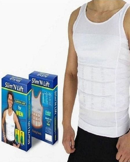 iShopping - Shop Zone Slim N Lift Vest For Men White-3X-Large