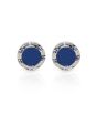 iShopping - Cufflers Vintage Cufflinks Silver and Blue 1032 | Free Gift Box