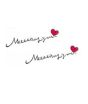 iShopping - Ferozi Traders Red Heart Blossom Flower Temporary Tattoo Sticker (0438)