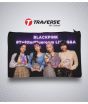 Traverse Black Pink Digitally Printed Pencil Pouch (T413)