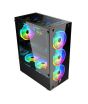 iShopping - 1st Player Fire Dancing Series V2-A ATX Gaming Case Black With 4 G6 4pin RGB Fans