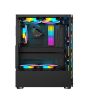 iShopping - 1st Player Fire Dancing Series V2-A ATX Gaming Case Black With 4 G6 4pin RGB Fans