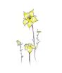 iShopping - M.Mart Yellow Blossom Flower Temporary Tattoo Sticker