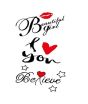 M.Mart Beautiful Lady Temporary Tattoos Sticker