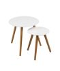 iShopping - Premier Home Nostra Nest Round Table Set Of 2 - White (2403413)