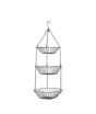 iShopping - Premier Home 3 Tier Chrome Hanging Baskets - Silver (509653)