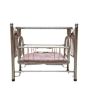 iShopping - Easy Shop New Born Baby Chrome Swing Cradle with Soft Mattress Bed