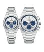 Naviforce Bond Chrono Watch For Couples Silver (nf-8048C-4)