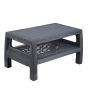 Boss Pure Plastic 2 Shelf Table Dark Gray (BP-370-GRY)