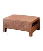 Boss Pure Plastic Single Shelf Rattan Table Chocolate (BP-371-CHC)