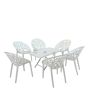 iShopping - Boss Tree Chairs Set with Folding Steel Plastic Table White (BP-214-S)