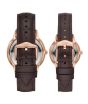 iShopping - Fossil Three-Hand Leather Couple Watch Brown (FS5564SET)