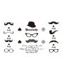 iShopping - G-Mart Gentleman Hat Cute Beard Glasses Tattoo Sticker