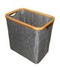 G-Mart Wooden Laundry Storage Basket - Grey