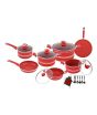 iShopping - Domestic Cookware Nonstick Jumbo 21PCs Gift Set Red (D-161)