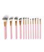 iShopping - Muicin Natural Hair Studded Makeup Brushes 12 Pieces Set Pink