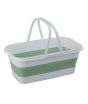 iShopping - Premier Home Collapsible Laundry Basket Green/White