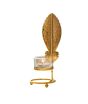 iShopping - ShopEasy Metal Candlestick Holder Gold Leaves