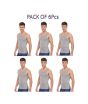 iShopping - ShopEasy Blended Athletic Cotton Vest For Unisex - Pack Of 6