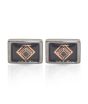 iShopping - Cufflers Vintage Black Rectangle Cufflinks - (1026)