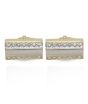 iShopping - Cufflers Classic Mate Gold Rectangle Crystal Cufflinks – (CU-0015)