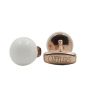 iShopping - Cufflers White Circle Designer Cufflinks - (CU-4023)