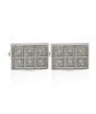 iShopping - Cufflers Silver Rectangle Sparkling Crystal Cufflinks - (CU-2029)