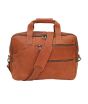 Pious Genuine Leather Laptop Bag - Tan