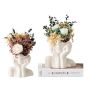 iShopping - Just Serene Nordic Style Girl Head Shaped Vase Flower White