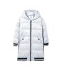 iShopping - HnH Marketing Long Quilted Zipper Hoodie For Women White