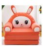 iShopping - Easy Shop 2 in 1 Cute Children Cartoon Foldable Sofa Bed Peach