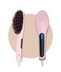 iShopping - Easy Shop Electric Hair Straightener Brush Pink