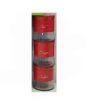 iShopping - Easy Shop Glass Canister Pack Of 3 Red