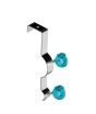 iShopping - Premier Home Over Door Diamantes Double Hook Hanger - Teal (509689)