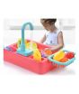 ShopEasy Electric Dishwasher Kitchen Sink Toy with Running Water (19 pcs set)