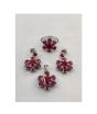 Gilgit Bazaar Ruby Stone Silver Set (18)