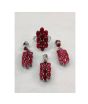 Gilgit Bazaar Ruby Stone Silver Set (19)