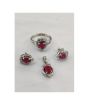 Gilgit Bazaar Ruby Stone Silver Set (21)