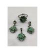 Gilgit Bazaar Emerald Stone Silver Set (23)