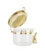 iShopping - Premier Home Gozo Small Round Canister With Gold Clip (1402687)