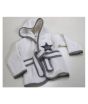 Home N Baby I love Mummy Baby Bathrobe White / Grey