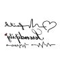 iShopping - Ferozi Traders Love Heartbeat Wave Temporary Tattoo Sticker